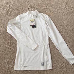 Nike women’s white warm dri-fit shirt